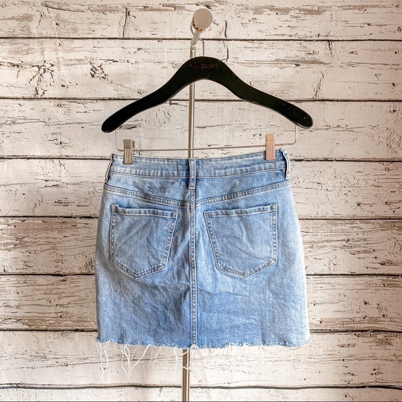 PACSUN Distressed Button denim skirt - Picture 4 of 5